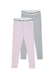 [Bonds] Bonds Girls Hipster 2 Pack Legging in Rosewater Size: 3, Cotton 3 Rosewater