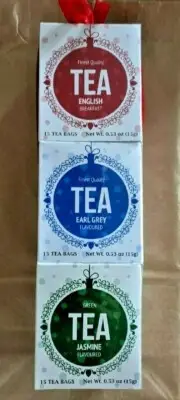 Tea Land 3 packs 45 total tea bag 15 English, 15 Earl Grey, 15 Jasmin