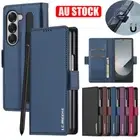 For Samsung Galaxy Z Fold 6 5 4 3 Case Card Wallet Leather Shockproof Flip Cover