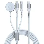 Promate ICHARGE-TRIO.WHT 60W PD - 480Mbps USB-C Multi-Connector Cable - 1.5m - [ICHARGE-TRIO.WHT]