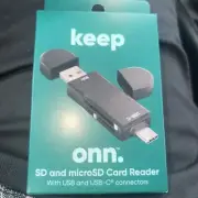 Multi-Port USB Hub with SD, Micro SD and Card Reader Keep Onn