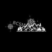 4Pcs Car Stickers Tree Mountain Forest Compass Graphics Vinyl Decal Decoration (for: Renault)