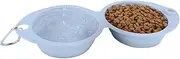 Portable Water Bowl for Dog | Dog Double Bowl,Foldable Feeder Dish for Puppies Kittens, Pet Supplies for Traveling Camping Hiking
