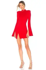 Michael Costello x REVOLVE Mr. Gibson Mini Dress in Red Size Medium (MSRP $188)