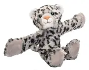 Wild Republic Huggers, Snow Leopard Plush Toy, Slap Bracelet, Stuffed Animal, 8"