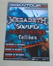 Gigantour 2006 - Megadeth - Soulfly - Laminated Australian Tour Poster - NEW!
