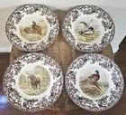 Spode Woodland Dinner Plates Moose, Pheasant, Mallard Duck, Red Grouse Set of 4