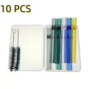 10 PCS Glass Cigarette Tobacco Smoking Pipe 100MM Herb Smoke Pipes Accessories