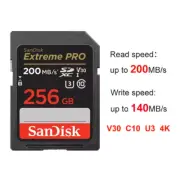 Original New SanDisk Extreme PRO SD Card 200M 256GB 4K UHD For Camera SD Card