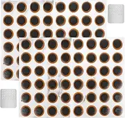 96 Pcs Bike Tire Repair Kit Bike Bicycle Tire Patches Rubber Patch Outdoor Cycling Bicycle Tire Tool Bicycle Inner Tube Puncture Patch Kits with 2 Pcs Metal Rasp for All Inflatable Inner Tubes