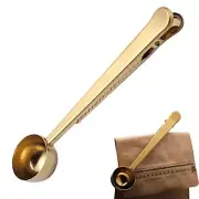 Coffee Scoop Clip,Stainless Steel Measuring Scoop With Coffee Bag Clip for Gr...
