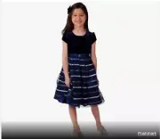 Jona Michelle Girls Special Occasion Holiday Dress(NAVY 5)NWT