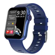 Smart Watch HD Big Screen Bluetooth Calling Sports Bracelet Clock Heart Rate Monitor Oximeter Sleep Monitor Split Music Player - Blue