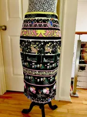 ROBERTO CAVALLI CLASS 4 40 Printed Pencil Midi Classic Jersey Runway Skirt