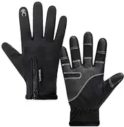 [Lmyit] Men Cycling Warm Mittens - 1 Pair Warm Touch Screen Cycling Mitts - Sports Wear Cold Weather Non-Slip Mittens Waterproof for Driving, Mountaineering