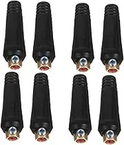 TOPPERFUN 4sets Electric Welding Cable Quick Connector for Mma- Machines Fitting Panel for Dependable Connection