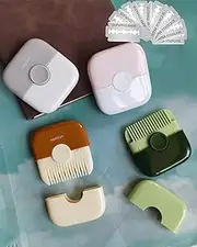 AWINGGILA 2 in 1 Hair Trimmer, Manual Bangs Trimmer Comb for Girls Women, Double Sided Hair Razor Comb Cutter (4 Pack, Multi-Colored)