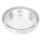 2Pcs Round Cake Tray Baking Bakeware Round Cake Pan Round Oven Pizza Tray