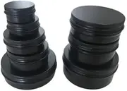 Vivo Packaging Matte Black Aluminum Lip Balm Tins with Screw Caps, Small Round Refillable Containers for Balm, Creams, Spices, and Crafts - Durable, Travel-Friendly Storage Jars (100 pcs / 200 pcs)
