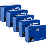 Colourhide Expanding Carry File PP A4 Blue 19 Pockets Pack 5