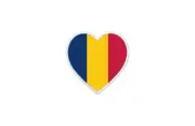 Patch badge print flag country heart TD chad