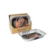 Top Chef Large Rectangle Foil Disposable Catering Baking Tray - 46.5x32.5x7.5cm