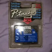 BROTHER P-TOUCH TZ-335 12MM 1/2" White on Black LABEL TAPE CASSETTE 12MM