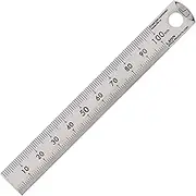 Lion Office Equipment PS-10 Stainless Steel Ruler, 3.9 inches (100 mm)