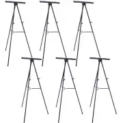 4pk 70" Black Aluminum Flipchart Display Easel Presentation Stand, HD Holds 45lb