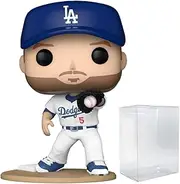 POP MLB: Dodgers - Freddie Freeman Funko Vinyl Figure (Bundled with Compatible Box Protector Case), Multicolor, 3.75 inches