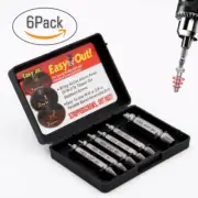 Premium Screw Extractor Set for Easy Removal of Rusty or Broken Bolts 6 PCS