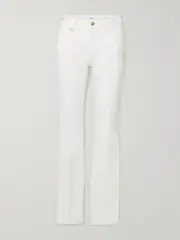 [Chloé] Chloé - Embellished Mid-rise Straight-leg Jeans - White - FR 42 FR 42 White