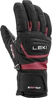 [Leki] Children's Griffin 3D Gloves, Black-Rose, 6