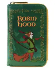 Disney Loungefly Robin Hood Book Zip Around Wallet NEW