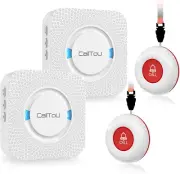 Wireless Caregiver Pager System with 2 SOS Call Buttons for Elderly