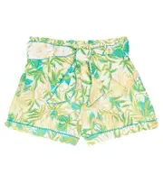 [Poupette St Barth Kids] Poupette St Barth Kids Rachel floral shorts Y 10 green