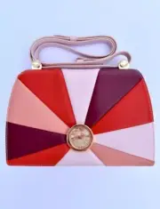 CHOPARD HAPPY SHOULDER BAG CERISE PATCHWORK MSRP $3200 100% AUTHENTIC!