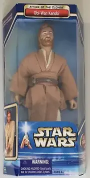 STAR WARS ATTACK OF THE CLONES OBI WAN KENOBI WITH LIGHTSABER FULLY POSEABLE