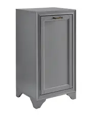 Crosley Tara 35in Grey Linen Hamper