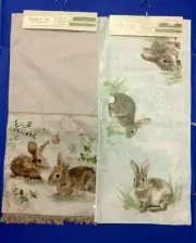 Cotton & Co. Easter Cotton Linen Table Runner Bunny Kitchen Dining Spring 16x72