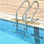 Swimming Pool Ladder,Preventing Slips Heavy Duty Steps,3-Step Double Handrails Stairs,for Backyard Pool Home,Bearing Weight 250kg