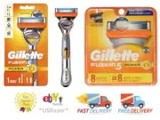 9 Gillette Fusion 5 Power Razor Blades 8 Refills Cartridges Shaver Handle 4