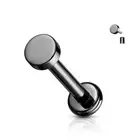Piercing Labret Ear Titanium Black Tip Round