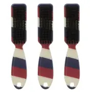 3pcs Soft Beard Fade Brush Ergonomic Handle Beard Styling Cleaning Brush For EUJ