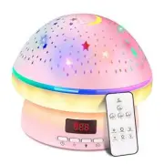 Toys for 3-8 Year Old Girls Boys,Timer Rotation Star Night Light A-Pink Toys