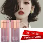 Lip Tint Set Matte Lip Gloss Tint Set Waterproof Lipstick Makeup Set I3Q1
