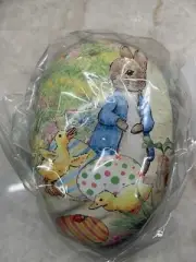 Williams Sonoma Paper Mache Rabbit Easter Egg with Candy NEW