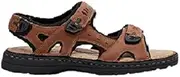 Mens Hush Puppies Simmer Tan Sandals Leather Shoes 6 Standard Flip-Flop