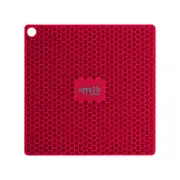 Appetito Silicone Square Trivet Table Surface Protector Mat/Pad 17.3cm Red