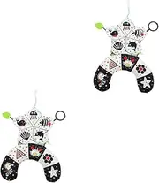 2pcs Tummy Time Educational Cotton for Plaything Shower Present High Contrast Cognitive Toy